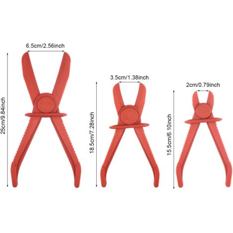Lot De 6 Pinces à Durite - Formes Droite Et Coudée 90° - Pour Serrage Tuyaux Frein, Carburant, Refroidissement