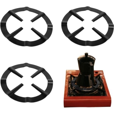 2 Pièces Wok Cuisinière électrique Support De Cuisinière En Fer Br?leur à Gaz Grille De Cuisiniere Support De Pot Noir 15 8x15 8x0 5cm