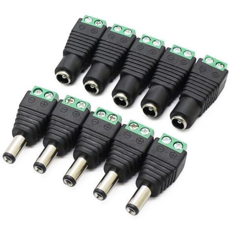 Lot 10 Connecteurs Prise Alimentation DC-002 3.5mm X 1.3mm Femelle 3 Broches - Montage Panneau