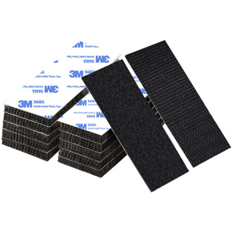 Lot De 12 Paires De Bandes Adhésives Double Face Auto-agrippantes