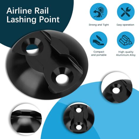 Lot De 4 Raccords Pour Rail Aéronautique - Acier Inoxydable - Capacité 1000 Kg