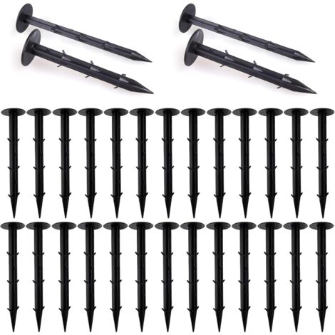 12 Ancres De Terre Acier Galvanisé - 30cm X 8mm, Pour Tente, Bâche, Weed Control, Clou Au Sol