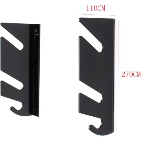 Support Mural Pour Snowboard – Lot De 4, En Acier Inoxydable, Horizontal, 9,5 X 2 Cm – Pour Ski, Skateboard, Longboard – Gain De Place, Installation Facile