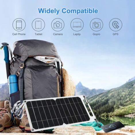 Sollbry Chargeur solaire portable W Panneau solaire étanche