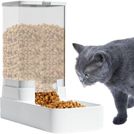 Sollbry Distributeur Eau Chat Automatique Distributeur Croquettes Chat Automatique Mangeoire