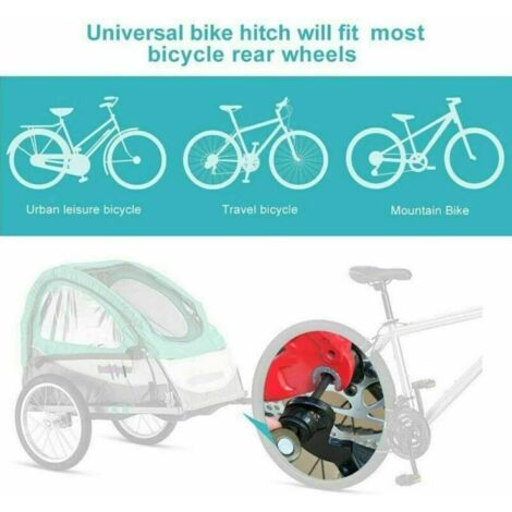 Attache Remorque Vélo 2 Pièces - Connecteur En Acier Carbone Pour Remorques Enfants, Animaux, Courses - Compatible Avec La Plupart Des Vélos