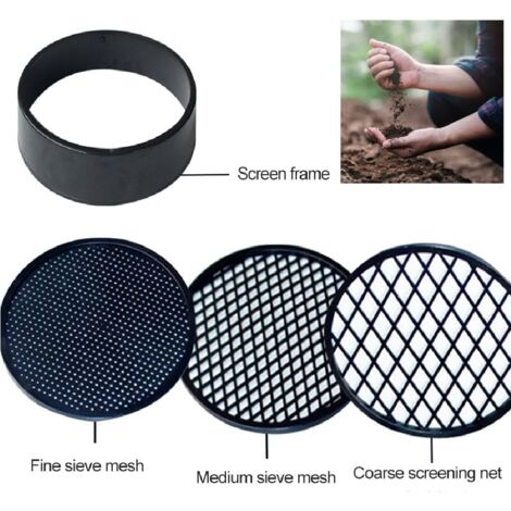 Tamis De Jardin En Acier Inoxydable - Diamètre 20 Cm, Hauteur 5 Cm, Trous Ronds De 6, 7 Ou 12 Mm - Pour Tamiser Terre, Terreau, Séparer Cailloux