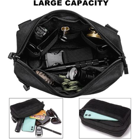 Pochette à outils tactiques MOLLE, sac de rangement pour