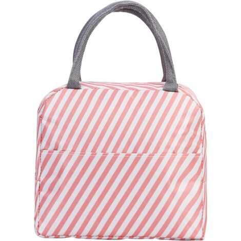 Sac Isotherme Repas MisFun - Glacière Souple Lunch Bag - Rose - 21x11x20cm - Imperméable - Pour Bureau, Pique-nique