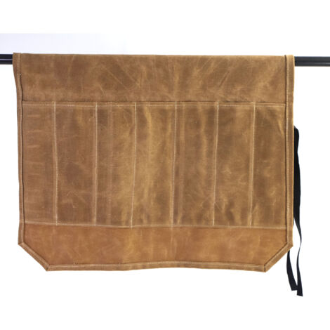 Sollbry Sac à couteaux de chef avec 7 emplacements pour le camping, sac à outils, rangement pour couteaux et cuillères, sac à couteaux de chef professionnel, marron, Sac à couteau