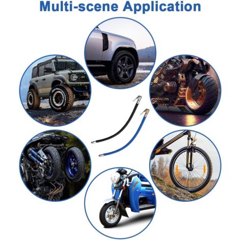 Tuyau De Gonflage Des Pneus 36cm Adaptateur De Tuyau De Gonfleur De