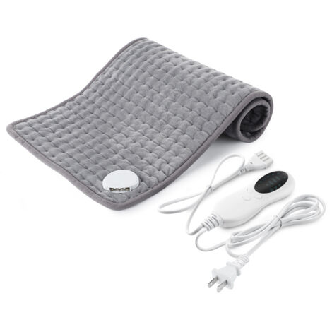 Coussin Chauffant Enveloppant Pour Cheville, Genou, Coude - 4 Niveaux De Chaleur (40°C à 60°C) - 3 Réglages De Minuterie - Fermeture Velcro - Gris - 6
