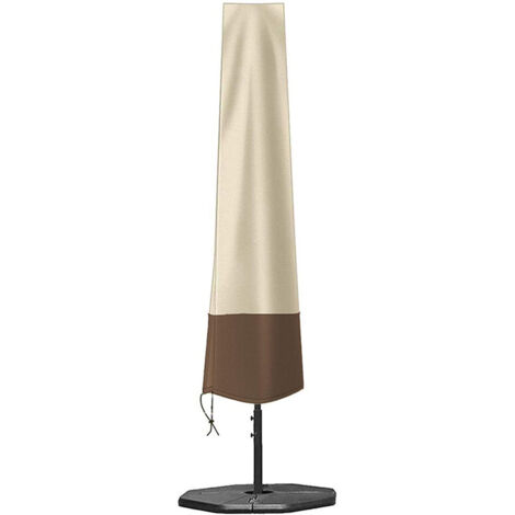 Housse Parasol Déporté Terre Jardin - Ø45 X H190 Cm, Polyester 600D étanche Anti-UV, Cordon De Serrage