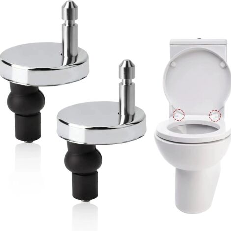 Kit Fixation Abattant WC Universel, Charnières Et Fixation Complètes, Blanc