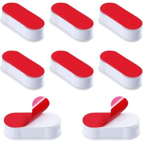 Adsamm Lot De 24 Patins En Feutre Autocollants Blancs 50 Mm - Ronds Et Ultra Fins (1,5 Mm) - Protection Meubles Et Sols