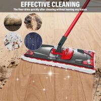 4 Têtes Rechange Serpillière Vileda - Microfibre Rouge Et Blanc - Compatible Turbo Et EasyWring - Pour Tous Sols