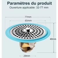 Attrape-Cheveux Douche Silicone - Anti-Bouchon Éviers Et Tuyaux