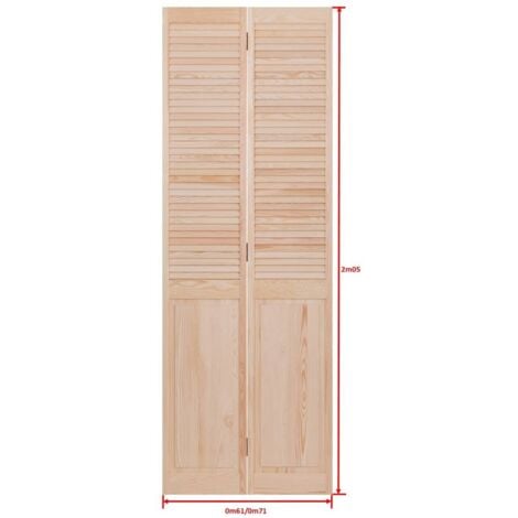 Portes De Placard Demi-persiennées Pliantes 71 Cm
