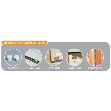 Portes De Placard Pliantes Pleines 61 Cm