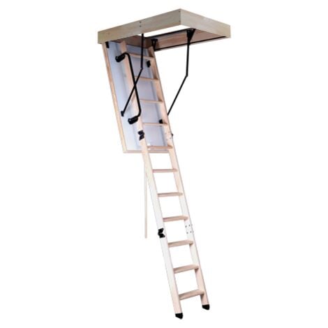 Escalier Escamotable Echelle Bois Isole 36 Mm Caisson 120 X 70 Cm