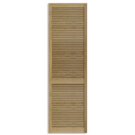 Porte De Placard Naturel Persiennee 69 X 29,4 Cm