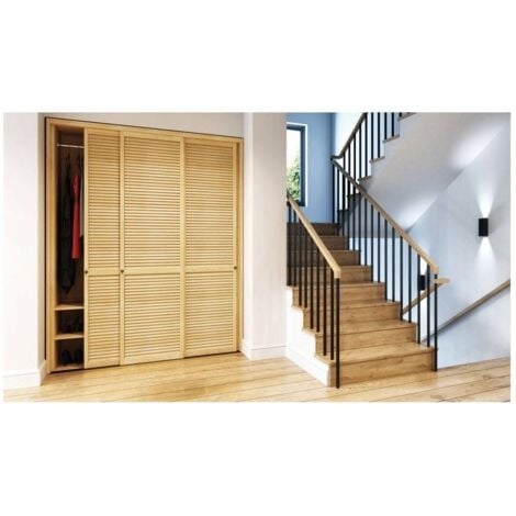 Porte De Placard Naturel Persiennee 69 X 29,4 Cm