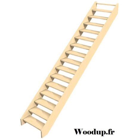 Escalier Bois Droit – Robuste Et économique Woodup- Sans Contremarche ...