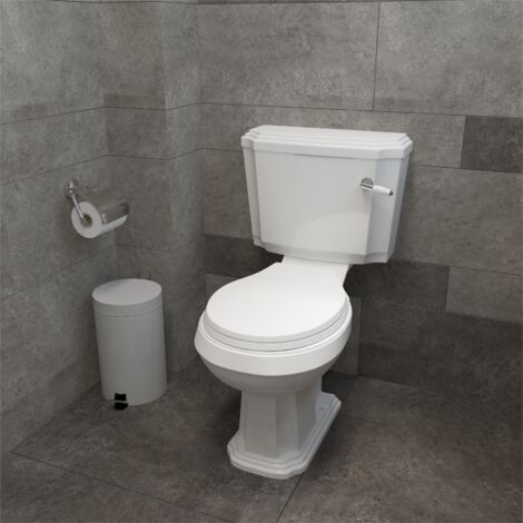 AICA Bathroom Traditional Victorian Style Close Coupled Toilet Pan Cistern Seat