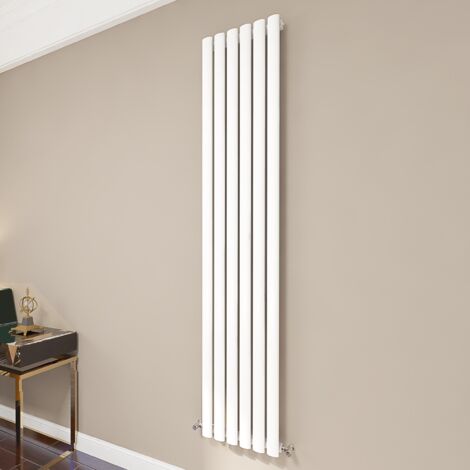 Aica Sanitaire – AICA oval column radiator 1800 x 354mm – Vertical single panel – High heat output 2602 BTU – Mild steel for UK heating systems (1/5)