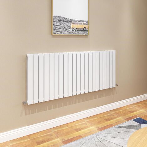 AICA Flat Panel Radiator 600x1428mm Central Heating Double Horizontal Stylish White (1/5)