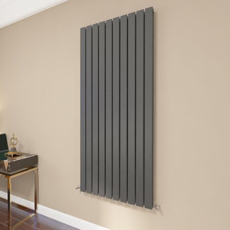 AICA Flat Panel Radiator 1600x680mm Central Heating Double Vertical Stylish Anthracite