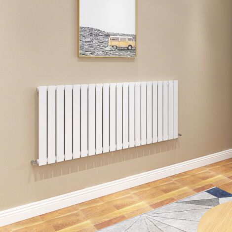 AICA Flat Panel Radiator 600x1428mm Central Heating Single Horizontal Stylish White
