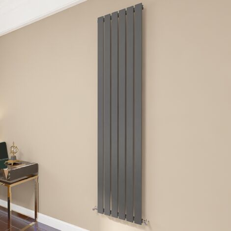 AICA Flat Panel Radiator 1800x408mm Central Heating Single Vertical Stylish Anthracite