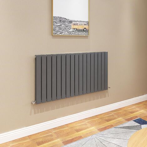 AICA Flat Panel Radiator 600x1156mm Central Heating Double Horizontal Stylish Anthracite