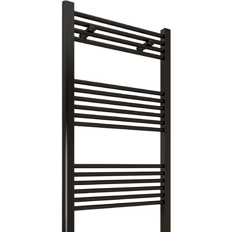 AICA 800x450mm(HxW)Matte Black Straight  Towel Rail Heating Towel Radiator