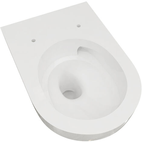 AICA Bathroom Rimless Wall Hung Toilet UF Soft Close Seat Round WC Pan