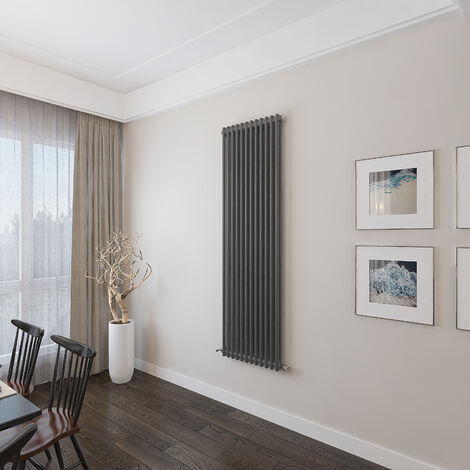 AICA 1800x560mm 2 Column Vertical Anthracite Radiator Central Heating Cast Iron Style