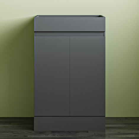 Freestanding Bathroom Vanity Unit without Basin Flat Pack - Matt Grey 500mm