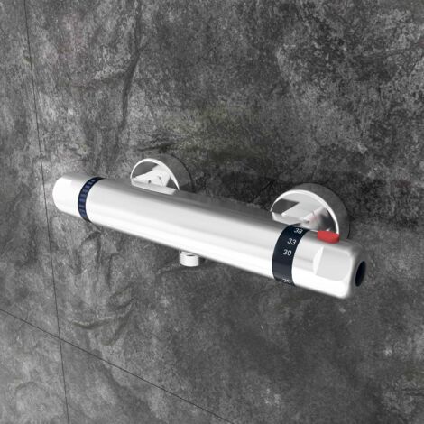AICA Modern Thermostatic Shower Mixer Tap Chrome 1/2" Outlet Bath Shower mixer valve (1/5)