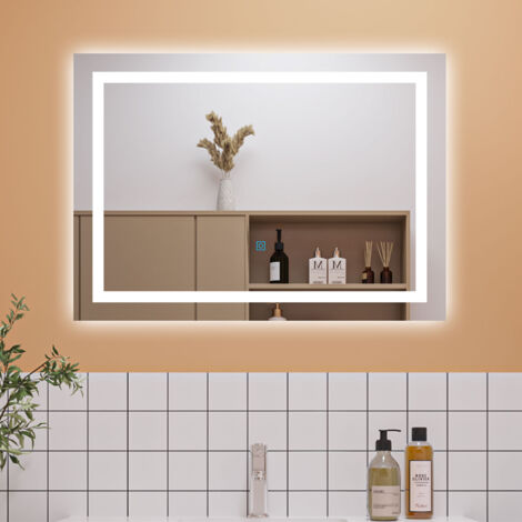 1600X800MM 3 Colour LED Copper-free Silver Mirror,Anti-fog,Infinitely Dimmable,Power Failure Memory,Touch Wall Wwitch (1/5)