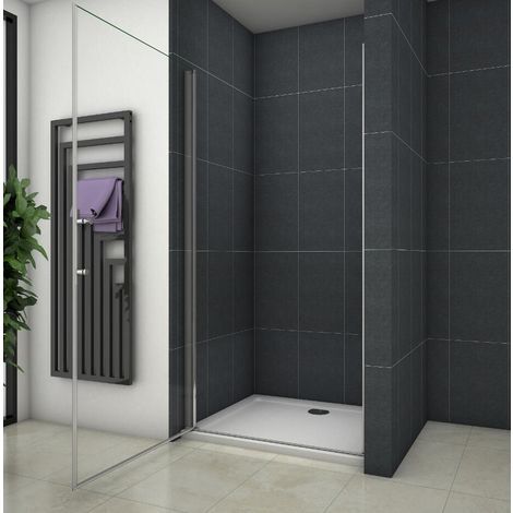 1850mm Height Frameless Pivot Shower Door Enclosure 700mm Glass Screen