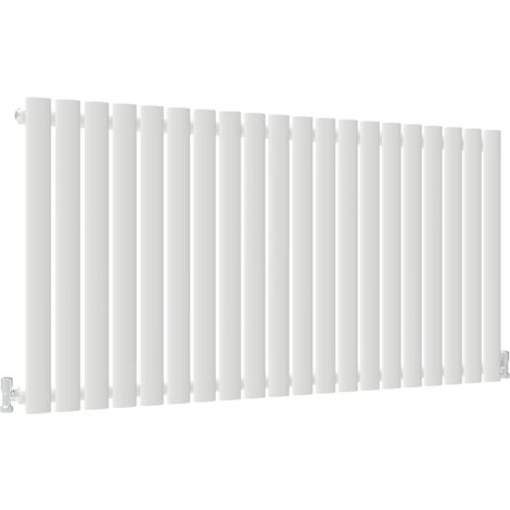 AICA Oval Column Designer Radiator Central Heating Horizontal 600x1180mm Single White