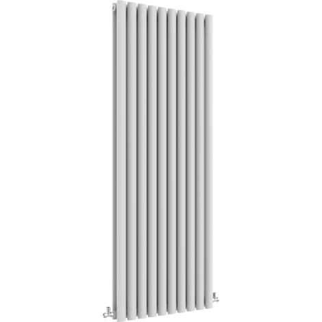 AICA Oval Column Designer Radiator Central Heating Vertical 1600x590mm Double White
