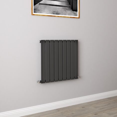 AICA Flat Panel Radiator Designer Central Heating Horizontal 600x612mm Single Anthracite
