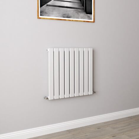 AICA Flat Panel Radiator Designer Central Heating Horizontal 600x612mm Single White