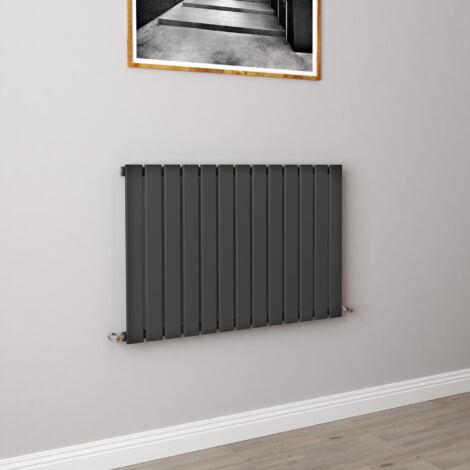 AICA Flat Panel Radiator Designer Central Heating Horizontal 600x884mm Single Anthracite (1/5)