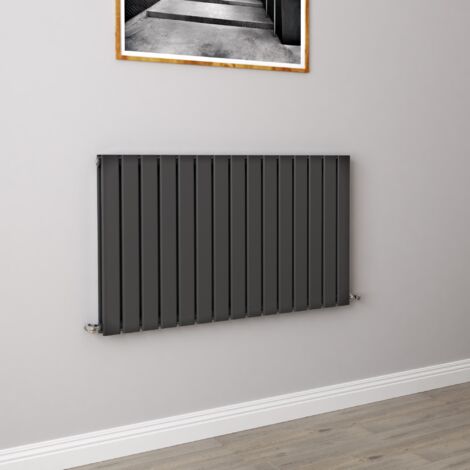 AICA Flat Panel Radiator Designer Central Heating Horizontal 600x1020mm Double Anthracite