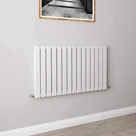 AICA Flat Panel Radiator Designer Central Heating Horizontal 600x1020mm Double White