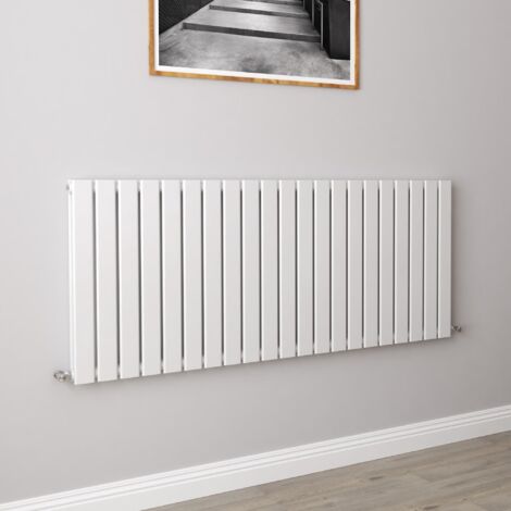 AICA Flat Panel Radiator Designer Central Heating Horizontal 600x1428mm Double White