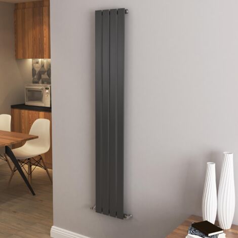 AICA Flat Panel Radiator Designer Central Heating Vertical 1600x272mm Single Anthracite